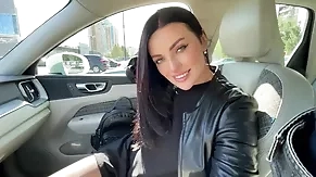 blowjob car cock suck cum in mouth french public