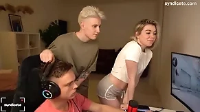 3some ass blonde boyfriend cheat cuckold